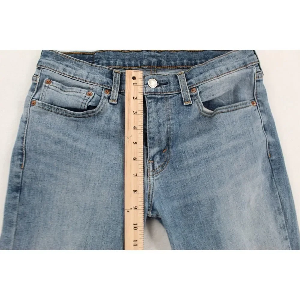 Levi's Blue 511 Cotton Blend Straight Leg Mid Rise Mens Denim Jeans Size 32x32